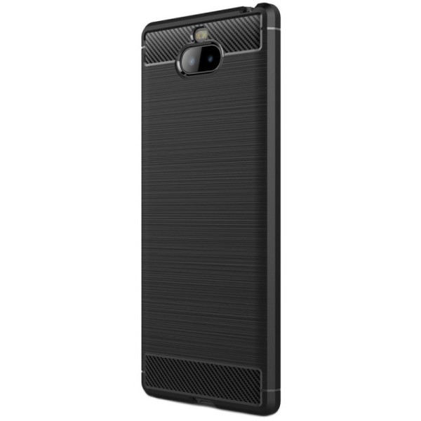 „Carbon“ cieta silikona (TPU) vāciņš - melns (Xperia 10)