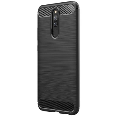 Xiaomi Redmi 8 (Redmi 8A) „Carbon“ твердый силиконовый чехол (TPU) - черный | Vacins.lv