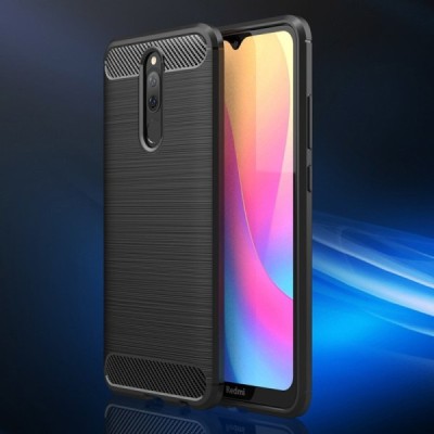 Xiaomi Redmi 8 (Redmi 8A) „Carbon“ твердый силиконовый чехол (TPU) - черный | Vacins.lv