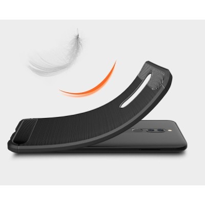 Xiaomi Redmi 8 (Redmi 8A) „Carbon“ твердый силиконовый чехол (TPU) - черный | Vacins.lv