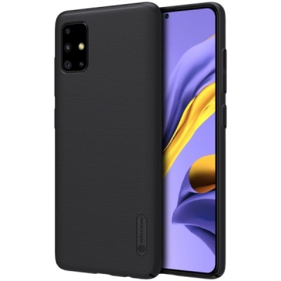 Samsung Galaxy A51 (A515F) Nillkin Frosted Shield melns plastmasas apvalks | vacins.lv
