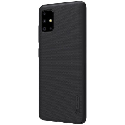 Samsung Galaxy A51 (A515F) Nillkin Frosted Shield черный пластиковый чехол | Vacins.lv