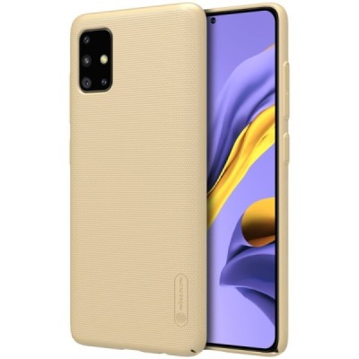 Samsung Galaxy A51 (A515F) Nillkin Frosted Shield zelta plastmasas apvalks | vacins.lv