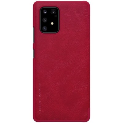 Greznais Nillkin Qin sērijas ādas atvērams sarkans Samsung Galaxy S10 Lite (G970) vāciņš | Vacins.lv