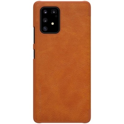 Greznais Nillkin Qin sērijas ādas atvērams brūns Samsung Galaxy S10 Lite (G970) vāciņš | Vacins.lv