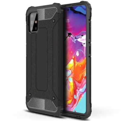 Pastiprinātas aizsardzības Samsung Galaxy A51 (A515F) apvalks - melns | Vacins.lv