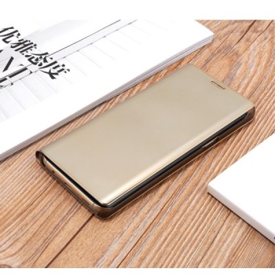 Samsung Galaxy Note 8 (N950F) открываемый золотой пластиковый чехол-книжка | Vacins.lv