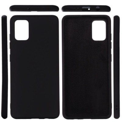 Samsung Galaxy A51 (A515) Shell cieta silikona (TPU) melns apvalks | vacins.lv