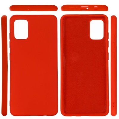 Samsung Galaxy A51 (A515) Shell cieta silikona (TPU) sarkans apvalks | vacins.lv