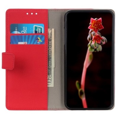 Xiaomi Redmi Note 8T открываемый красный кожаный чехол - книжка | Vacins.lv