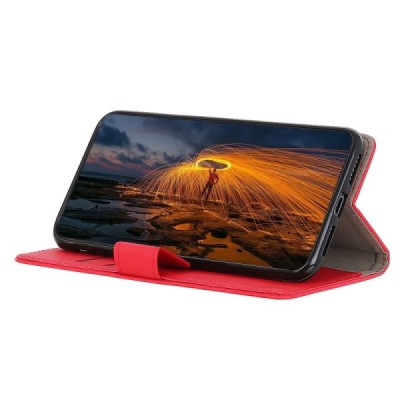 Xiaomi Redmi Note 8T открываемый красный кожаный чехол - книжка | Vacins.lv