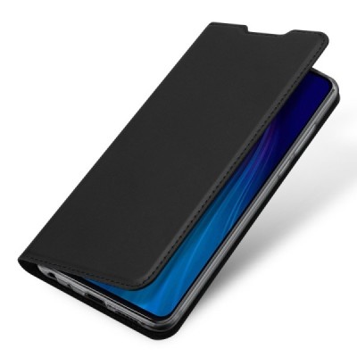 Xiaomi Redmi Note 8T Dux Ducis Skin серии чёрный кожаный чехол-книжка | Vacins.lv