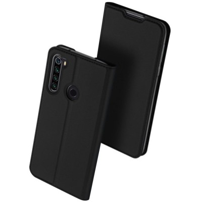 Xiaomi Redmi Note 8T Dux Ducis Skin серии чёрный кожаный чехол-книжка | Vacins.lv