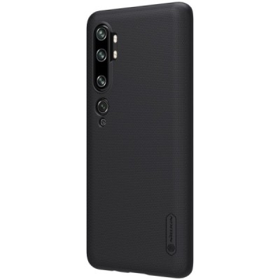 Xiaomi Mi Note 10 (10 Pro) Nillkin Frosted Shield melns plastmasas apvalks | vacins.lv