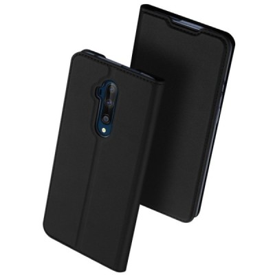 Dux Ducis Skin серии OnePlus 7T Pro чёрный кожаный чехол-книжка | Vacins.lv