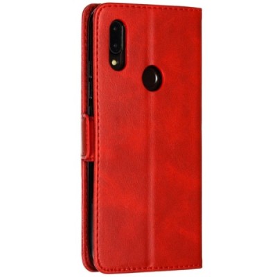 Xiaomi Redmi 7 Shell sērijas sarkans ādas atvērams maciņš | Vacins.lv