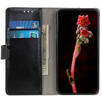 Samsung Galaxy S10 Lite (G970) открываемый чёрный кожаный чехол - книжка | Vacins.lv