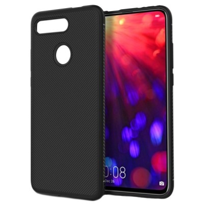 Huawei Honor View 20 (V20) cieta silikona (TPU) melns apvalks | vacins.lv