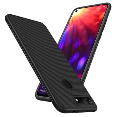 Huawei Honor View 20 (V20) cieta silikona (TPU) melns apvalks | vacins.lv