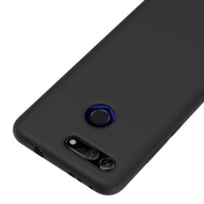 Твердый силиконовый чехол (TPU) для Huawei Honor View 20 (V20) - чёрный | Vacins.lv