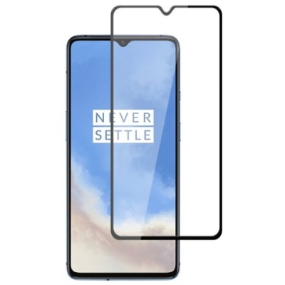 OnePlus 7T (OnePlus Seven) Mocolo Tempered Glass melns ekrāna aizsargstikls / Vacins.lv