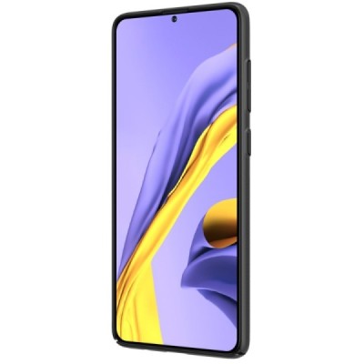 Samsung Galaxy A71 (A715) Nillkin Frosted Shield melns apvalks | vacins.lv
