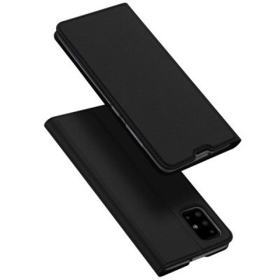 Dux Ducis Skin серии Samsung Galaxy A51 (A515F) чёрный кожаный чехол-книжка | Vacins.lv