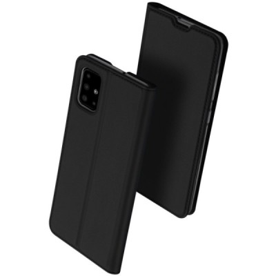Dux Ducis Skin серии Samsung Galaxy A51 (A515F) чёрный кожаный чехол-книжка | Vacins.lv