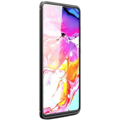 Samsung Galaxy A51 (A515F) Carbon cieta silikona (TPU) melns apvalks | vacins.lv
