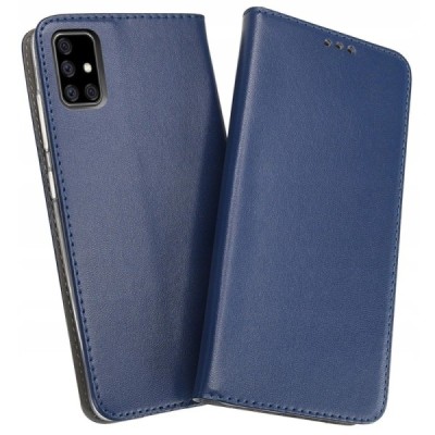 Shell Skin серии Samsung Galaxy A51 (A515F) синий кожаный чехол-книжка | Vacins.lv