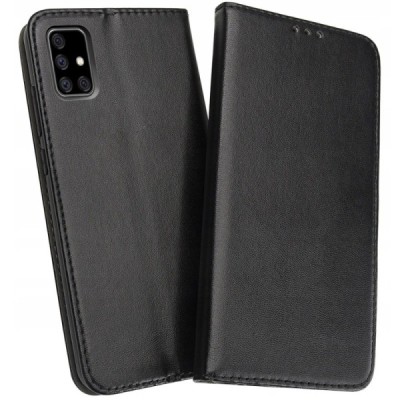Shell Skin серии Samsung Galaxy A71 (A715F) чёрный кожаный чехол-книжка | Vacins.lv