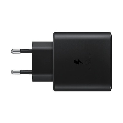 Oriģināls „Samsung“ Super Fast Charging 45W EP-TA845 tīkla lādētājs - melns ar USB Type-C vadu | Vacins.lv