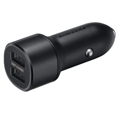 Origināls Samsung Dual Fast Charge EP-L1100 melns autolādētājs | Vacins.lv