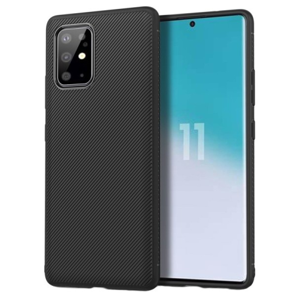 „Jazz“ твердый силиконовый (TPU) чехол - чёрный (Galaxy S20+)