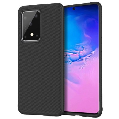 Samsung Galaxy S20 Ultra (G988) твердый силиконовый чехол (TPU) - чёрный | Vacins.lv