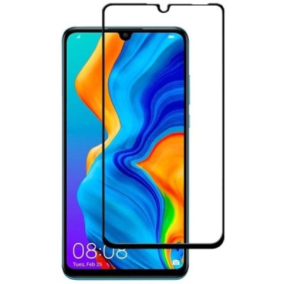Huawei P30 Lite „Premium“ 9H Tempered Glass усиленная защита, черное защитное стекло с полным покрытием толщиной 0,2 мм | Vacins