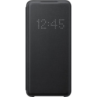 Samsung Galaxy S20 (G980) oficiāls Smart Led View Cover atvērams melns maciņš (maks) | Vacins.lv