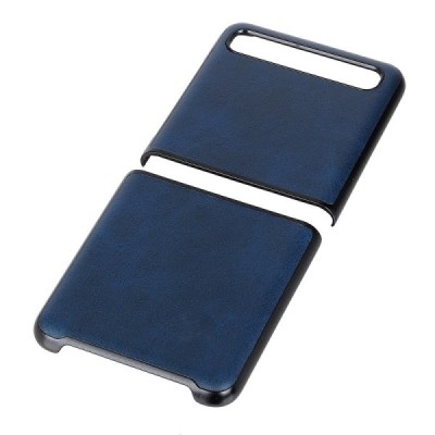 Samsung Galaxy Z Flip (F700) Slim Leather zils ādas apvalks | Vacins.lv