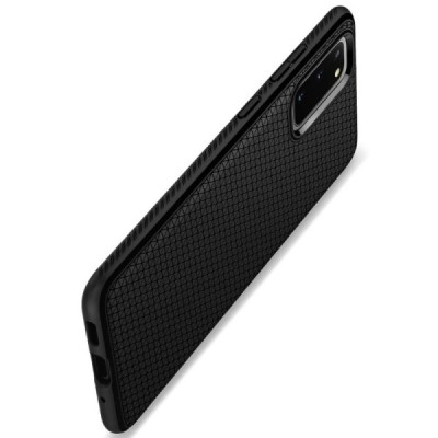 Samsung Galaxy S20 (G980) Spigen Liquid Air чёрный твердый силиконовый чехол | Vacins.lv