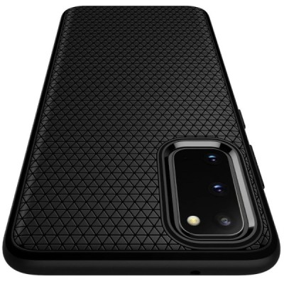 Samsung Galaxy S20 (G980) Spigen Liquid Air чёрный твердый силиконовый чехол | Vacins.lv