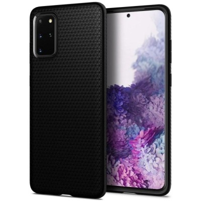 Samsung Galaxy S20+ Plus (G986) Spigen Liquid Air melns cieta silikona apvalks | vacins.lv