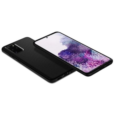 Samsung Galaxy S20+ Plus (G986) Spigen Liquid Air чёрный твердый силиконовый чехол | Vacins.lv