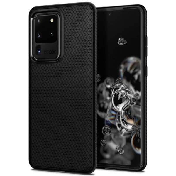 „Spigen“ Liquid Air apvalks - melns (Galaxy S20 Ultra)