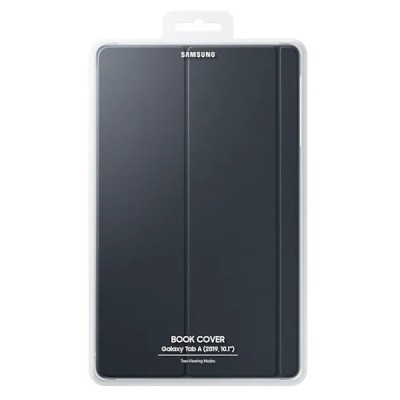 Оригинальный Samsung Galaxy Tab A 10.1 2019 (T515, T510) Book Cover EF-BT510 чёрный кожаный чехол-книжка | Vacins.lv
