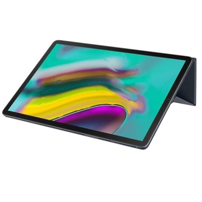 Оригинальный Samsung Galaxy Tab S5e (T720, T725) Book Cover EF-BT720 чёрный кожаный чехол-книжка | Vacins.lv