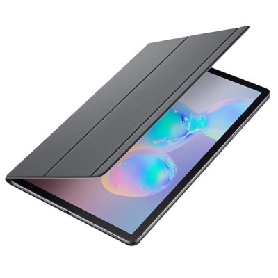 Оригинальный Samsung Galaxy Tab S6 10.5 (T865, T860) Book Cover EF-BT860 чёрный кожаный чехол-книжка | Vacins.lv