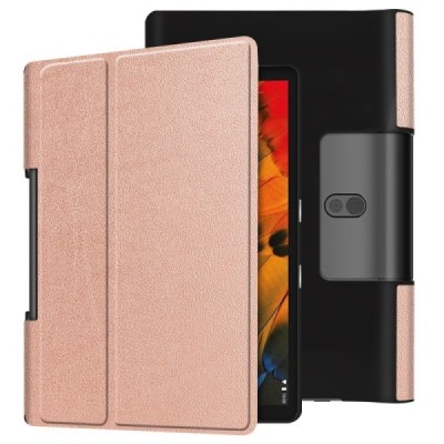 Lenovo Yoga Smart Tab 10.1 (YT-X705F, YT-X705L) золотой кожаный чехол-книжка (складной) | Vacins.lv