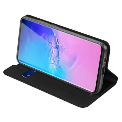 Samsung Galaxy S20 Ultra (G988) Dux Ducis Skin sērijas melns atvērams maciņš, maks | Vacins.lv