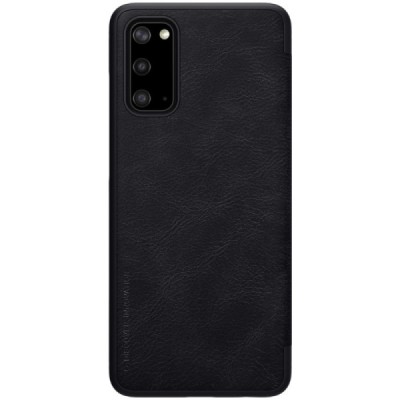 Samsung Galaxy S20 (G980) greznais Nillkin Qin sērijas ādas atvērams melns maciņš, maks | Vacins.lv