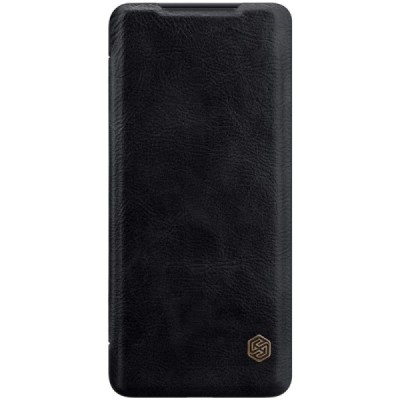 Samsung Galaxy S20+ Plus (G985) greznais Nillkin Qin sērijas ādas atvērams melns maciņš, maks | Vacins.lv